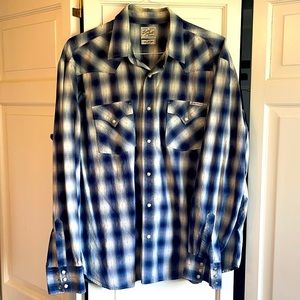 Lucky Brand long snap button down men’s shirt